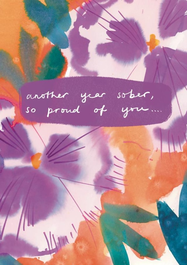 Beautiful Sobriety Card - Congrats on one year sober created by Miss Magpie Fashion Spy