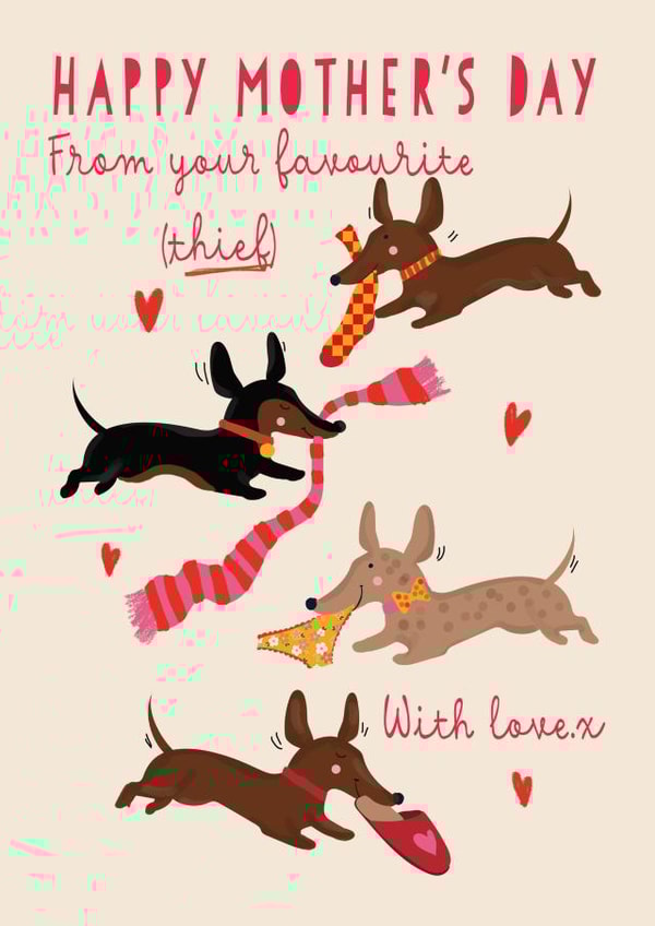 Cute Mother's Day Card - From Your Favourite Thief created by SARAH WRIGHTSON DESIGN