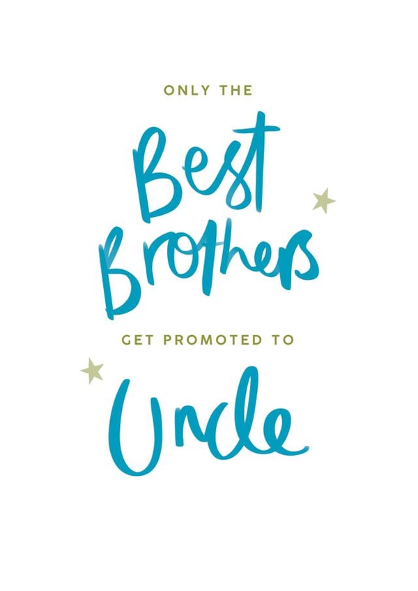 Cute Pregnancy Card - Brother Promoted to Uncle created by Seabird Studio