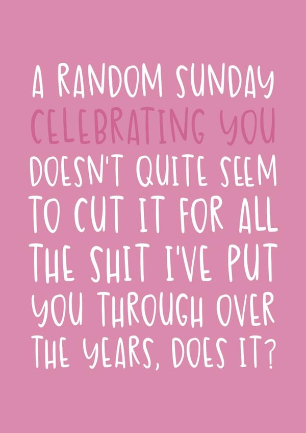 Funny Mother's Day card - Doesn't quite seem to cut it created by Brogan Thomas