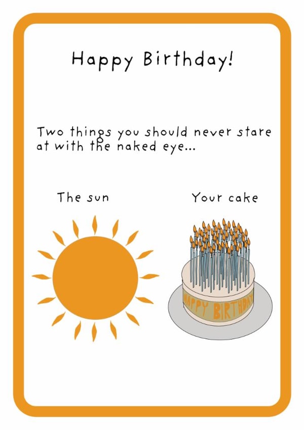 Cheeky Birthday card - too many candles! created by Not at all Jack