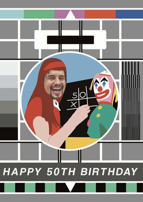 Funny Birthday Card - 50th - Test Card created by Larry the Match