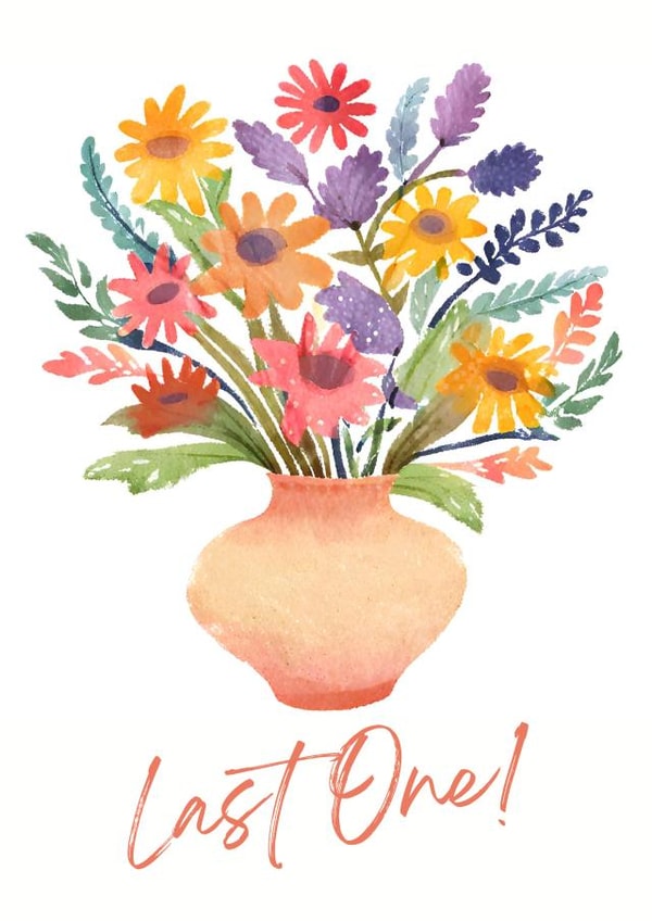 End of treatment floral card - Last One! created by A Little Note Gifts