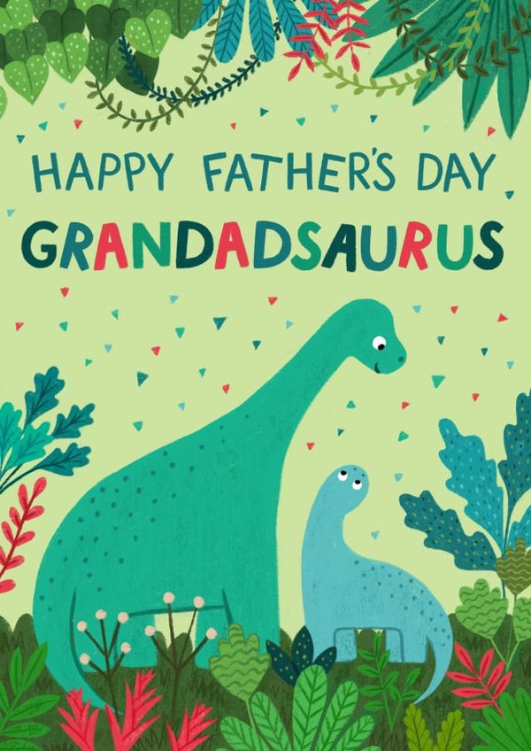 Cute Father's Day Card - For Grandad - Dinosaur created by Pear Tree Press