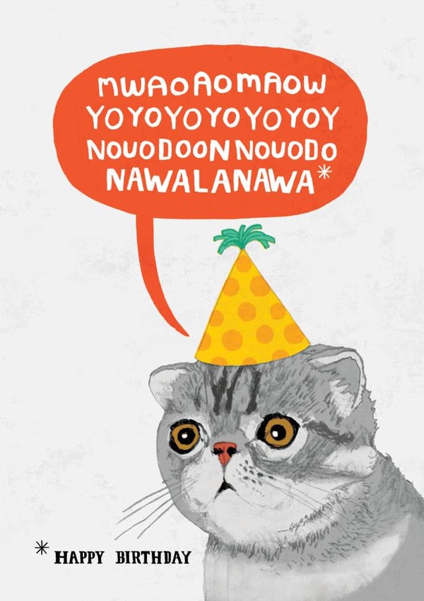Cute Talking Birthday Cat - Social media inspired! created by Pencilface