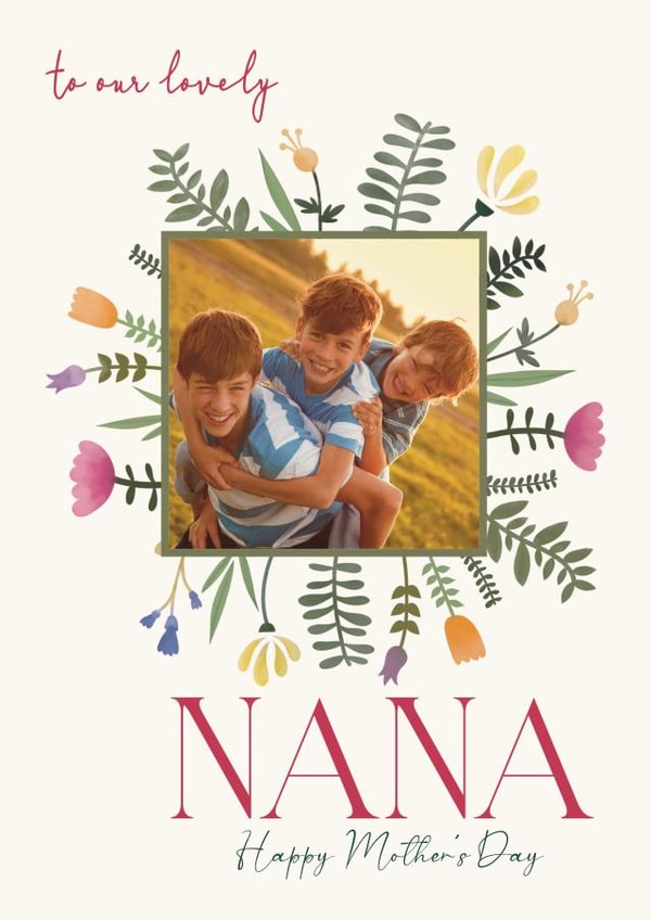Cute Mother's Day Photo Card - Lovely Nana created by Choo Choo