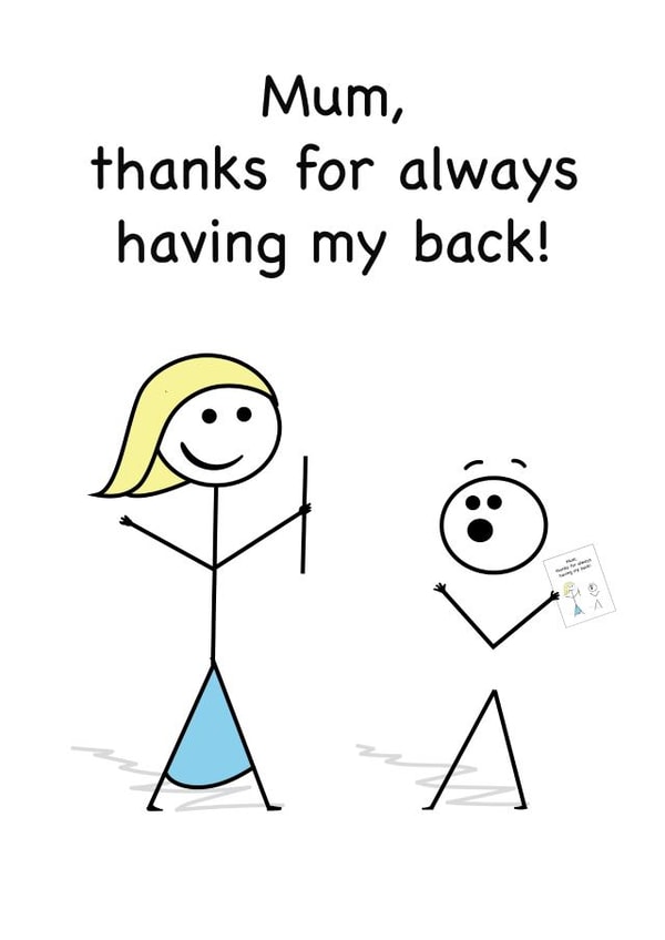 Funny Mother's Day Card - Stick Mum Pun created by Pottsy Prints