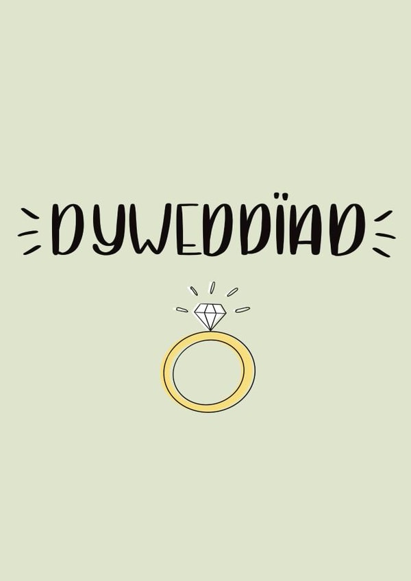 Welsh Engagement card - Dyweddïad created by JHC Card Designs