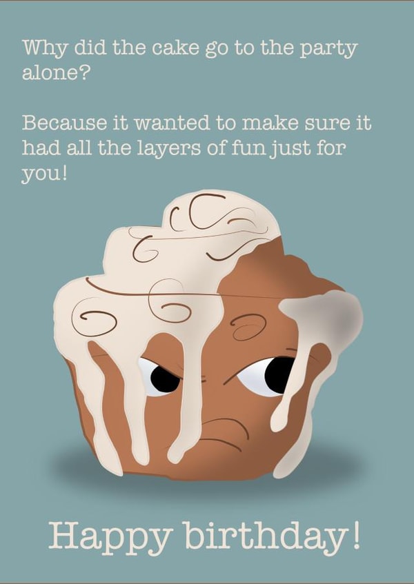 Cute funny birthday card created by Ruslana Romanenko