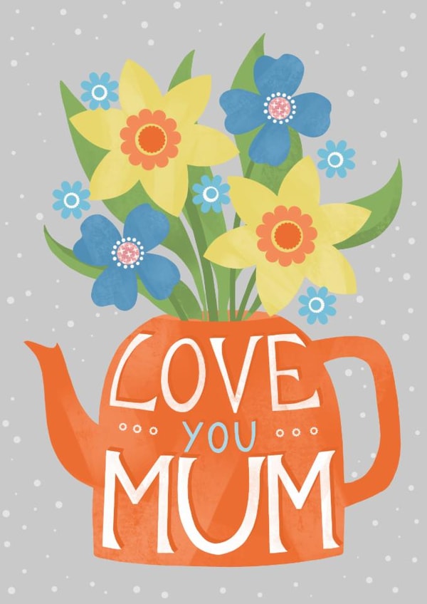 Pretty Floral card for Mum - Mothers Day, Birthday - Love You Mum created by Louise Brainwood
