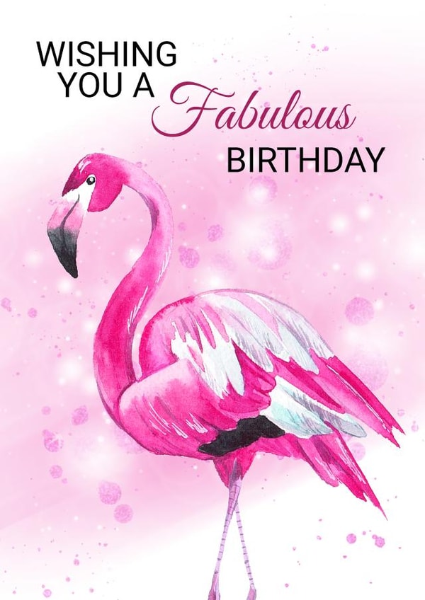 A Flamingo Birthday Card for a Fabulous Birthday in Pink Tones created by Tanya Hall
