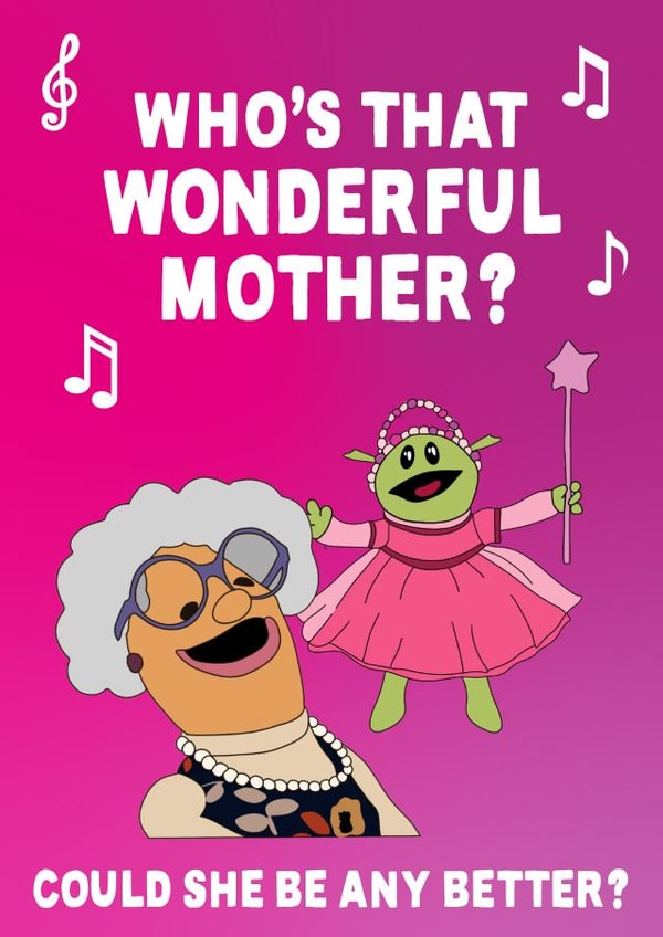 Funny Nanalan Mother's Day Card - Who's That Wonderful Girl? created by All Things Banter
