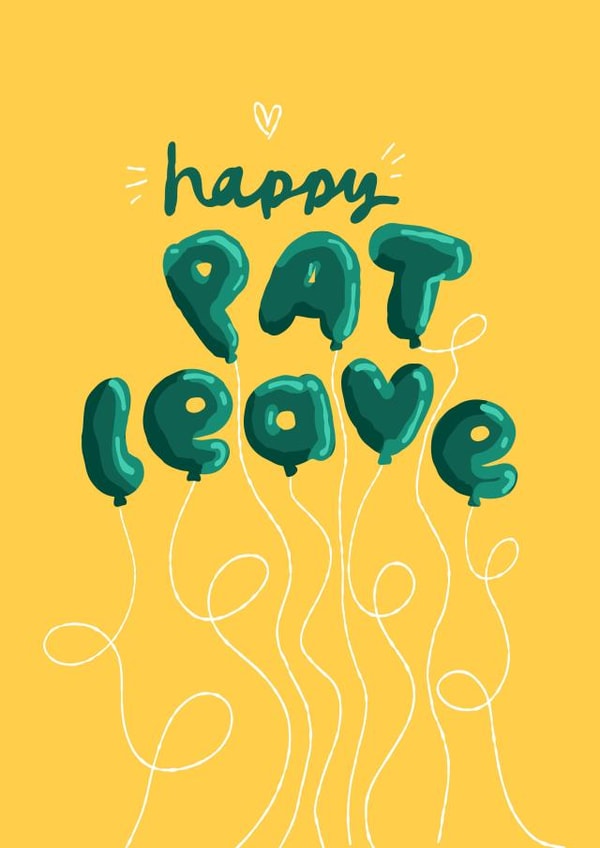 Cute Paternity Leave Card - Foil Balloons created by The Playful Indian