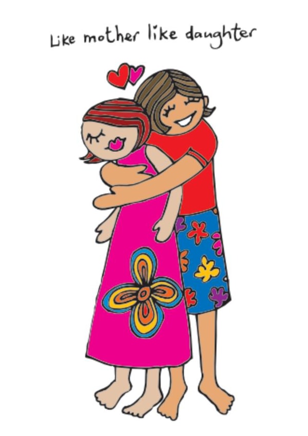Like Mother Like Daughter card for mum or for daughter created by Boopino