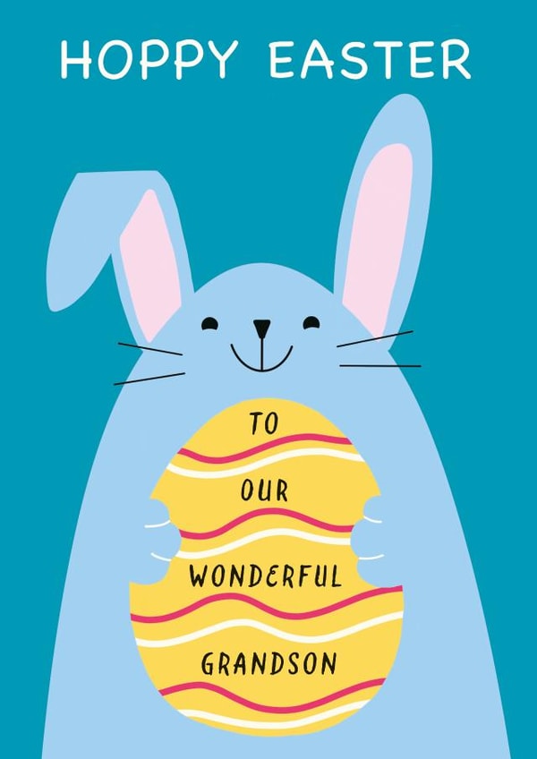 Cute Easter Bunny Card - to our wonderful Grandson created by Paper Heart Designs