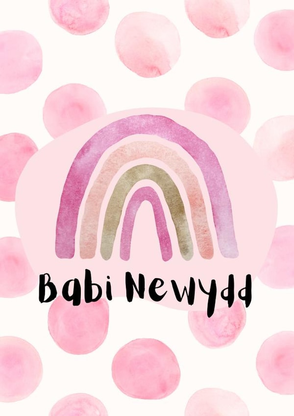 Cute Welsh New Baby Card - Cerdyn Babi Newydd Cymraeg created by Haf Cards