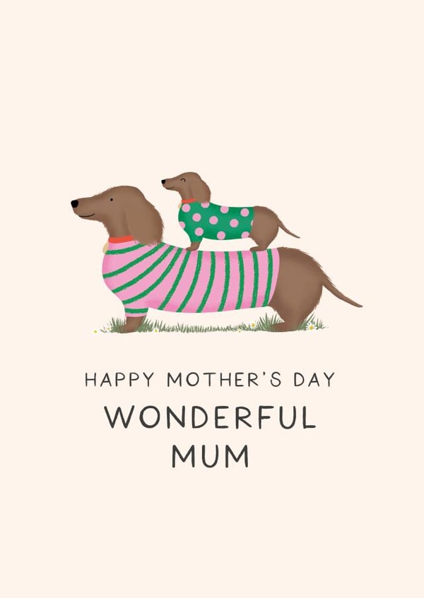 Cute Mother's Day Card - Sausage Dogs created by Studio Mads