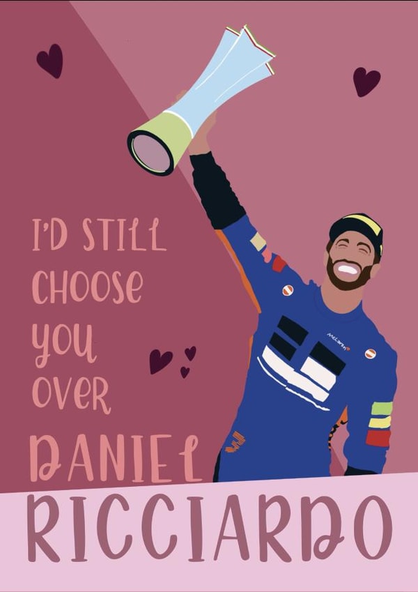Cute Anniversary Card - F1 - Daniel Ricciardo created by Mollie & Jo Designs