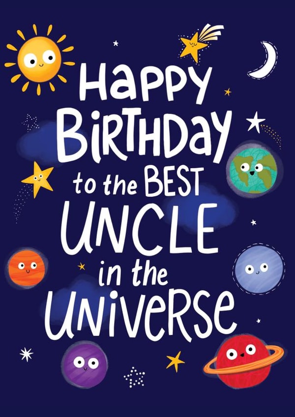 Cute Birthday Card - for an Amazing Uncle created by Fox Card Co