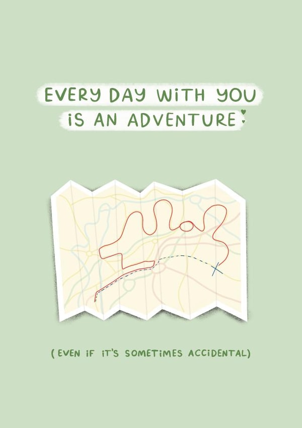 Cute Anniversary Card - Every Day With You Is An Adventure created by Sydney Jo Designs