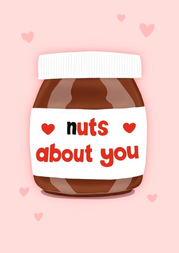 Cute Anniversary Card - Nuts About You - Nutella created by Sydney Jo Designs