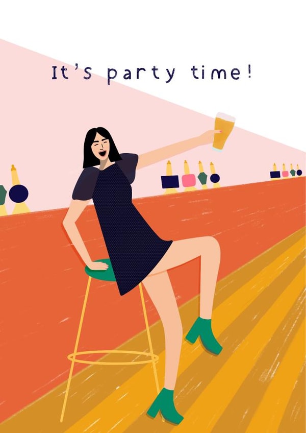 It's Party Time Birthday Card for Her created by Stilus 