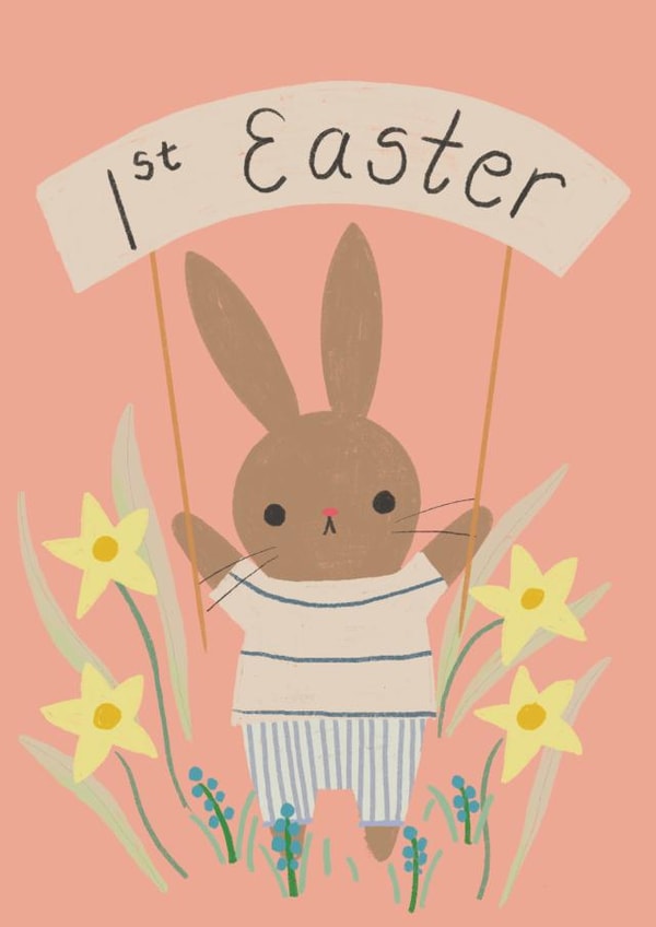 Cute First Easter Card - Bunny Rabbit created by Vicky Carpenter