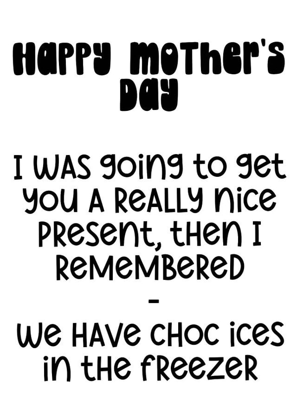 Happy Mother’s Day funny joke card, nostalgia created by Sneakysquid
