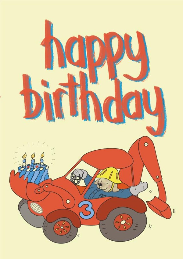 Cute 3rd Birthday Card created by AK Designs