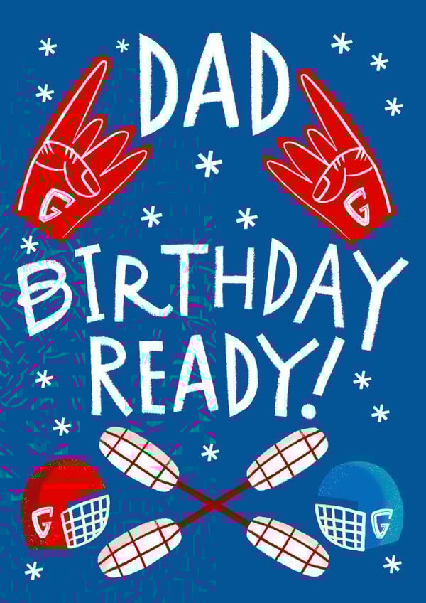 Gladiators TV show Birthday card - Dad, Birthday Ready! created by @AimeeStevens.Design