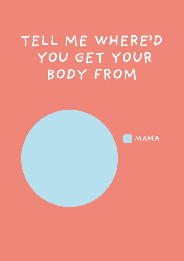 Where'd You Get Your Body From - I Got It From My Mama Mother's Day - Pie Chart created by SideHustleVibes