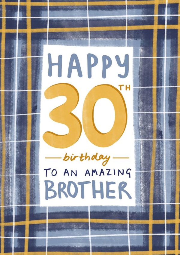 Classic 30th Birthday card - for Brother created by Juniper and Rose Studio
