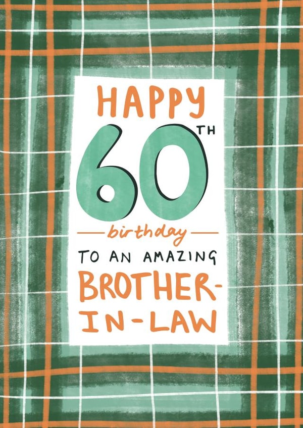 Classic 60th Birthday card - for Brother-in-law created by Juniper and Rose Studio