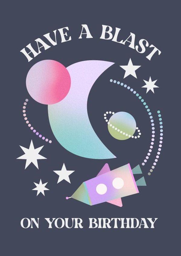 Modern Space Themed Card For Your Space Loving Friend! created by Caryssa Jason