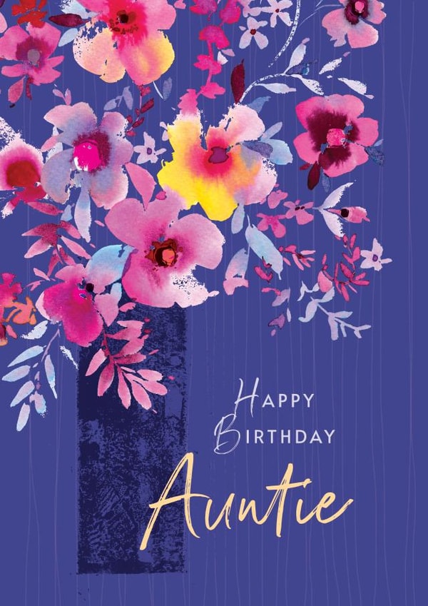 Pretty Floral Birthday Card - for Auntie created by Rebecca Prinn