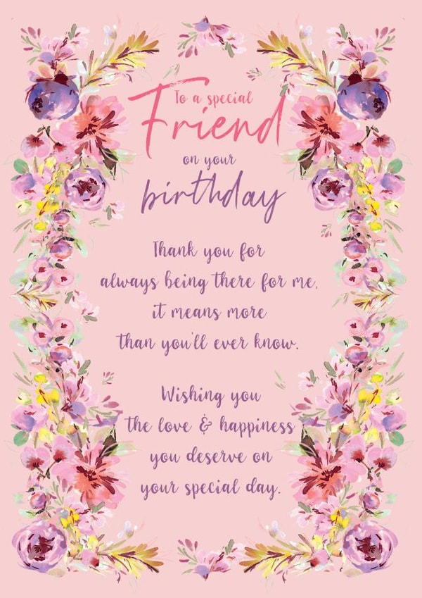 Pretty Floral Birthday Card - for Special Friend created by Rebecca Prinn