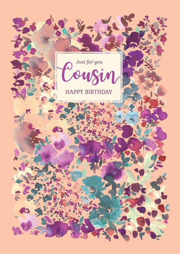 Pretty Floral Birthday Card - Cousin created by Rebecca Prinn
