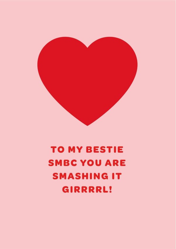 Supportive Mother's Day Card - To my bestie SMBC - Single Mum By Choice created by THE GOOD EGG SMBC