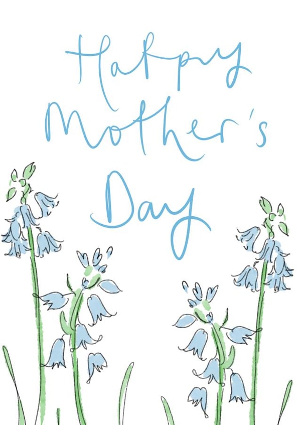 Pretty Mother's Day Card - Bluebell Flowers created by Bellynam Studio