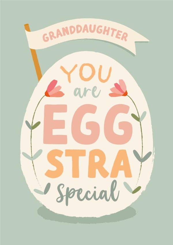 Cute Easter Card - special Granddaughter - Easter egg created by The Pattern Press