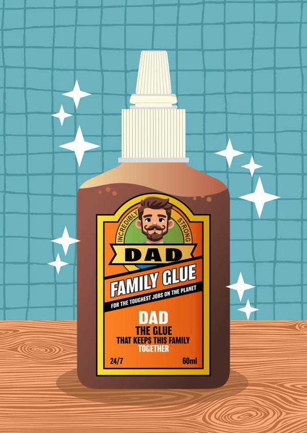 Heartfelt Father's Day Card - Dad Family Glue created by Atwood & Atwood