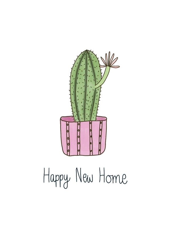 Cute New Home Card - Cute Cactus New Home created by Made by Mable