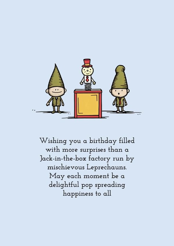 Leprechaun Jack-in-the-box Factory - Happy Birthday created by Chunky Pixel