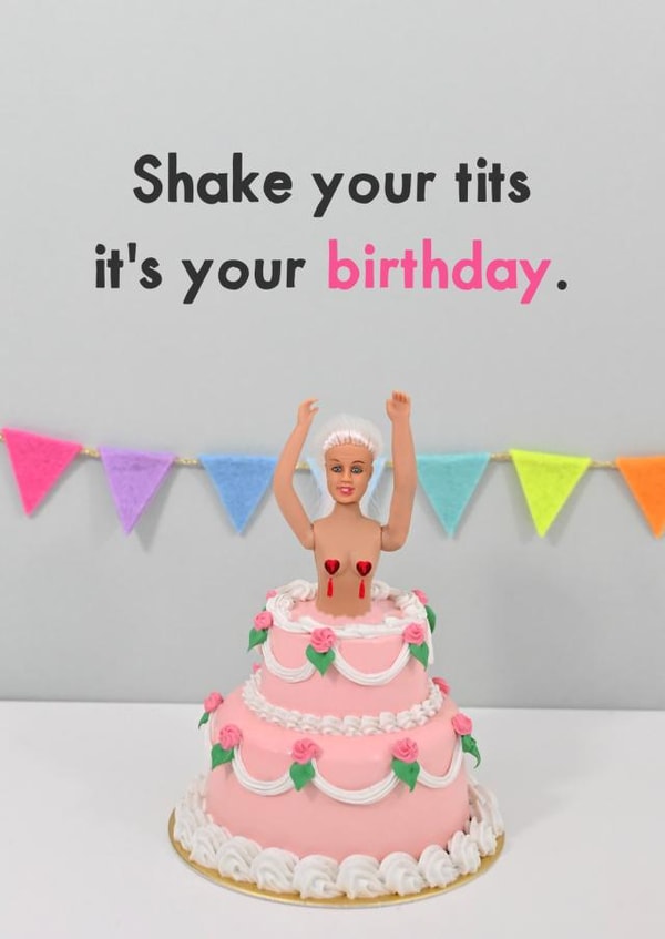 Funny Birthday Card - For Her - Shake it created by Bold & Bright Cards