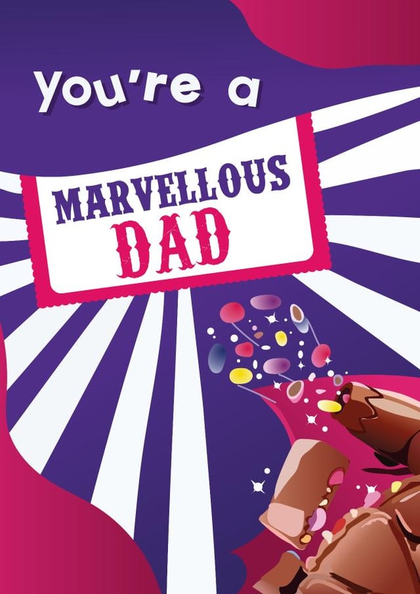 Cute Father's Day Card - Cadbury Marvellous Creations - Marvellous Dad created by Quinton cards