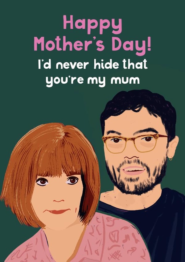 Diane and Ross Traitors Mother's Day Card - I'd Never Hide That You're My Mum created by Paper Plane