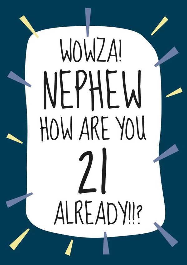 Cool 21st Birthday Card - For Brilliant Nephews! created by Amy Munro