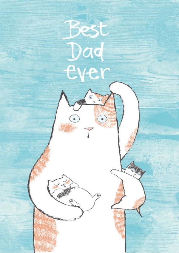 Cute Father's Day Card - Best Dad ever - From the Kids created by Paper Bird