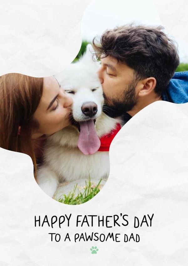 Cute Father's Day Photo Card - From Pets - From the Dog created by @HurrayHaus