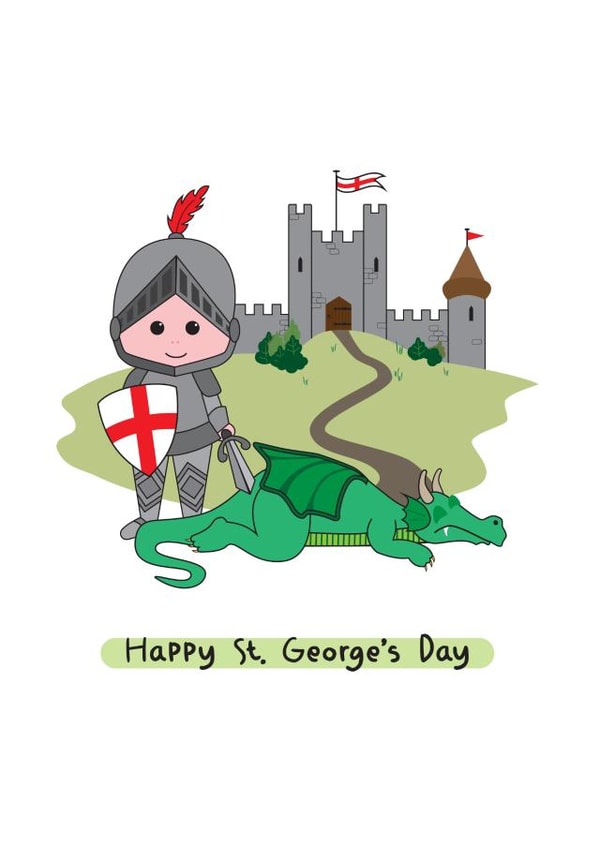 Cute St George's Day card for family or friends created by Silly Prints